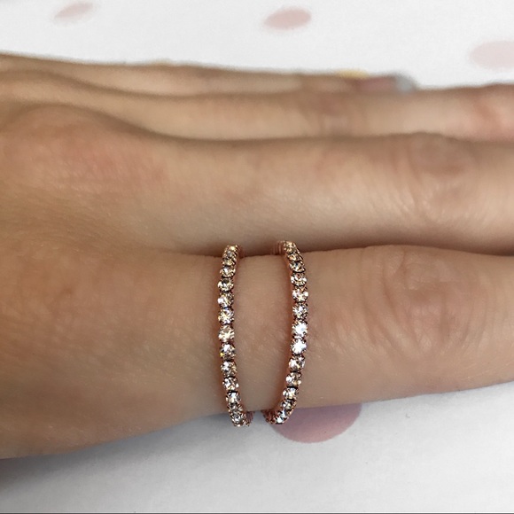 Rose gold tone crystal ring - Picture 4 of 5